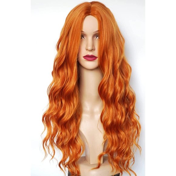Ginger Red -Dark Orange Wavy Wig - Picture 2 of 5